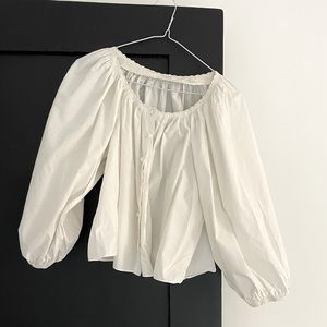 Doen Cotton Poplin shirt Balloon sleeves XXS